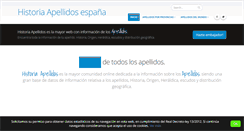 Desktop Screenshot of historiaapellidos.com